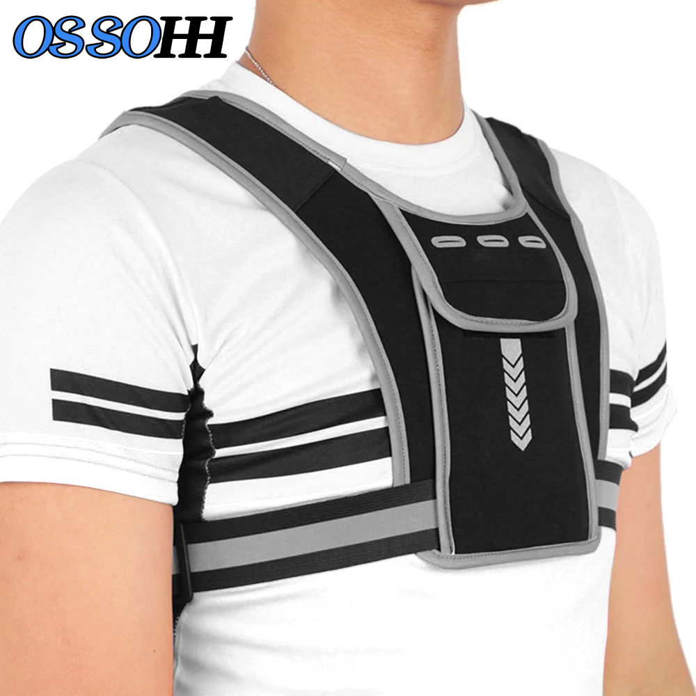 Reflective Cycling Vest - 1 個の反射ランニングベスト、通気性のある軽量ランニングベスト、サイクリング、ランニング、登山、フィットネスに最適