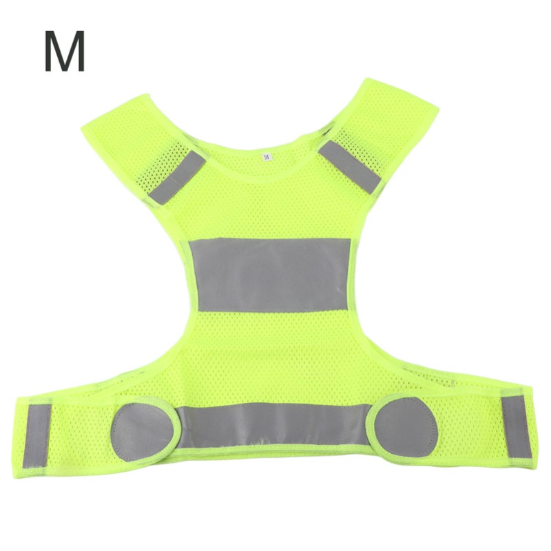 Reflective Cycling Vest - アウトドアサイクリング反射ベストランニングベストスポーツ安全ベスト蛍光イエローM