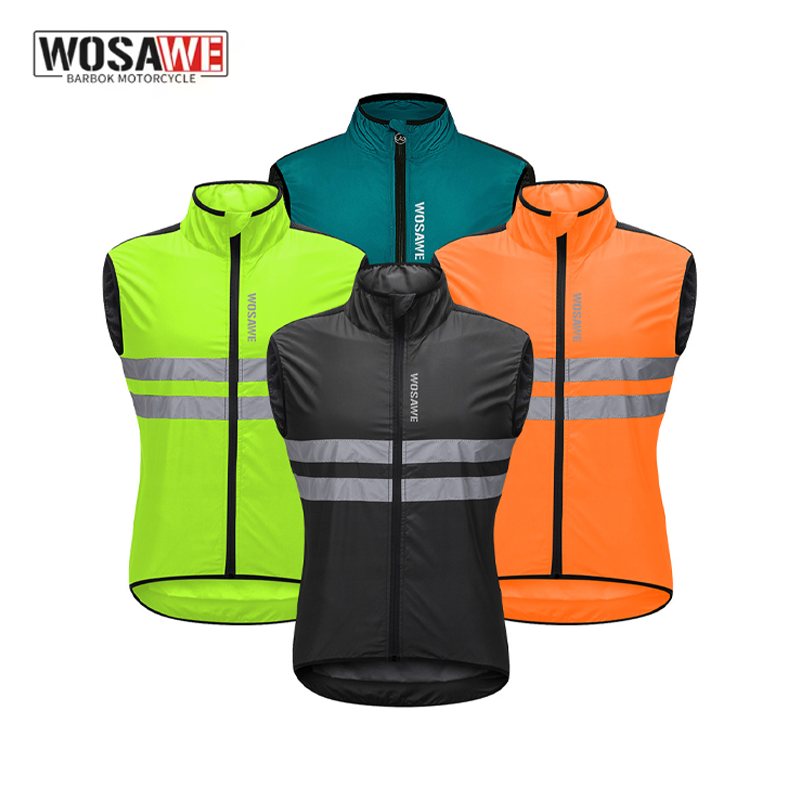 Cycling Gear Jacket - WOSAWE メンズ サイクリング ウインドブレーカー ベスト 軽量