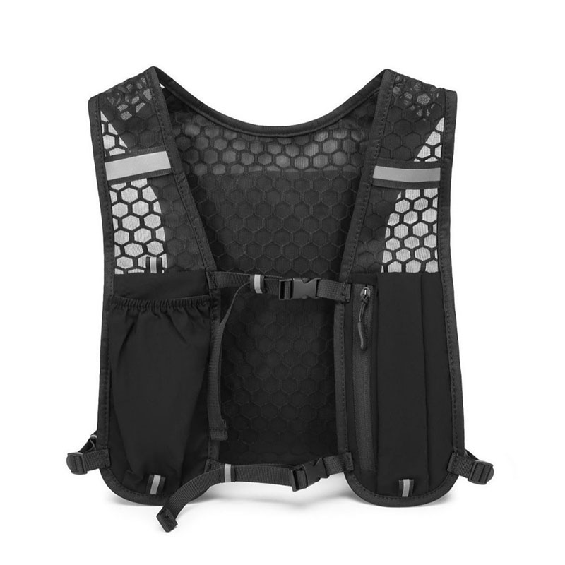Reflective Cycling Vest - 反射材付き通気性ランニングベスト、調節可能なスポーツベスト（ポケット付き）、アウトドアジョギングサイクリングフィットネス収納ベスト