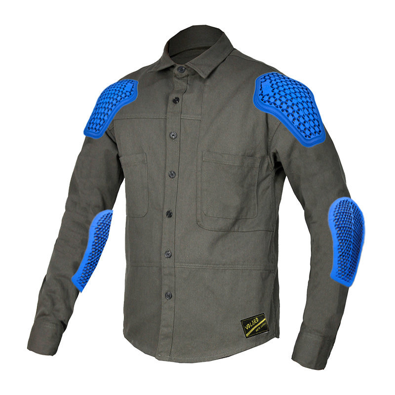 Cycling Gear Jacket - TopFight 取り外し可能な保護具オートバイサイクリングスーツ男性の女性のレジャーオートバイグリーンジャケットシャツ