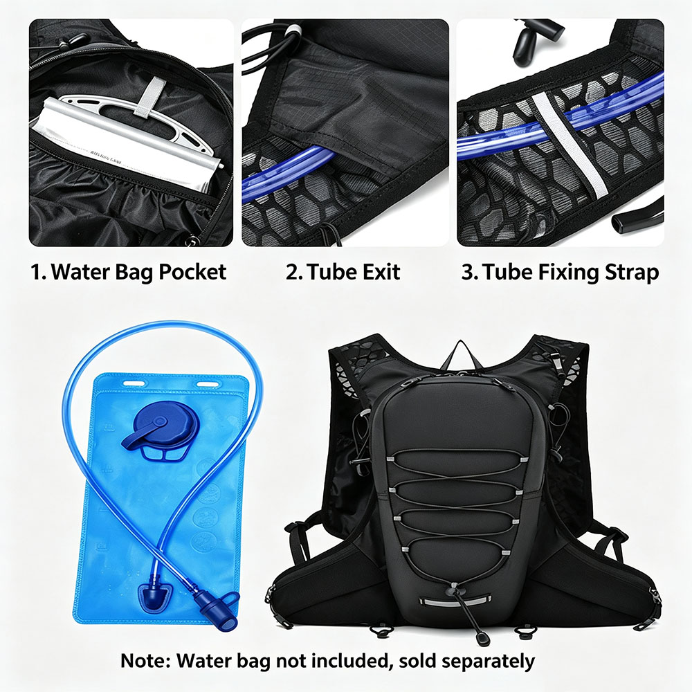 ハイドレーションランニングバックパック 軽量 防水 ハイキン - Reflective Cycling Vest のレビューと価格