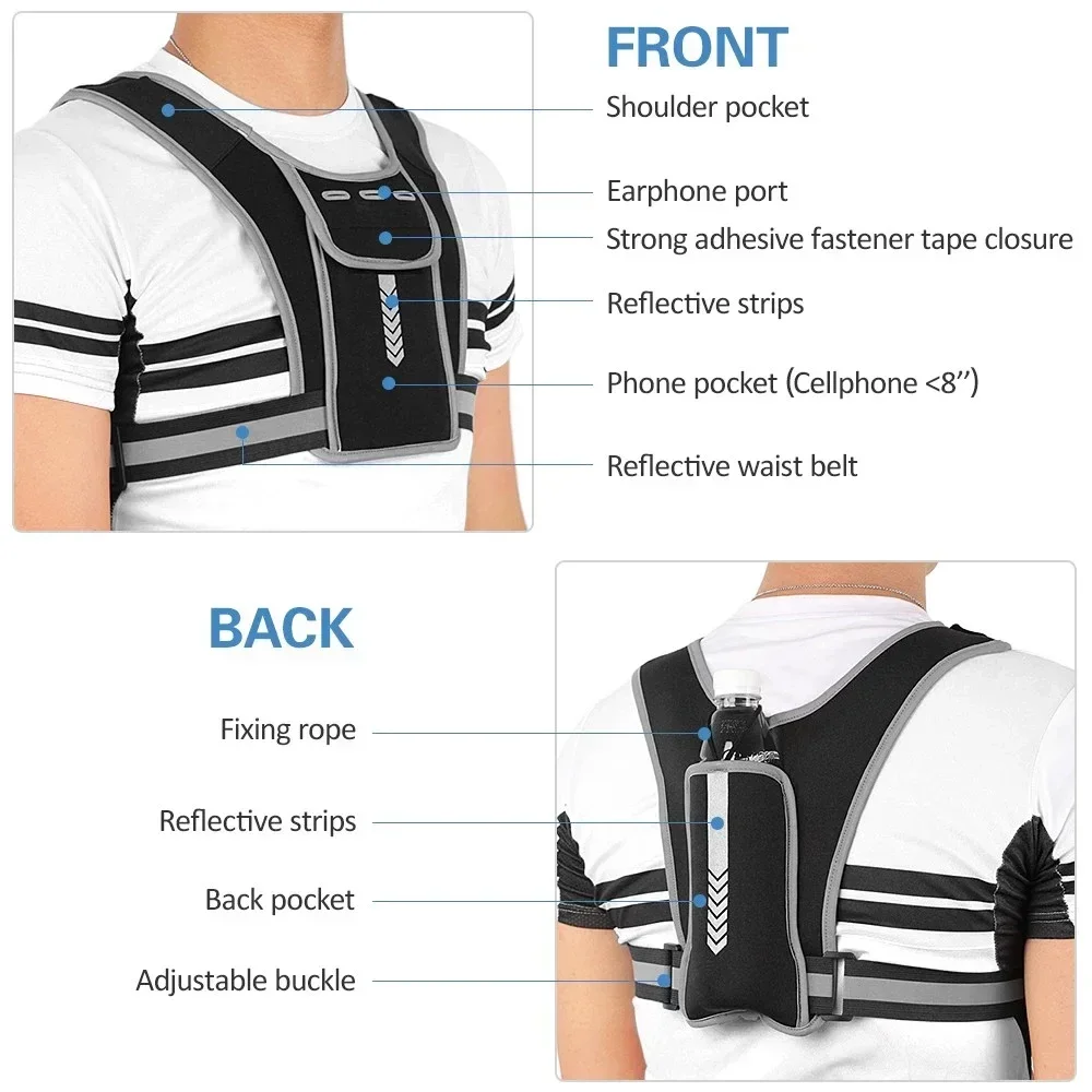 1 個の反射ランニングベスト、通気性のある軽量ランニングベス - Reflective Cycling Vest のレビューと価格