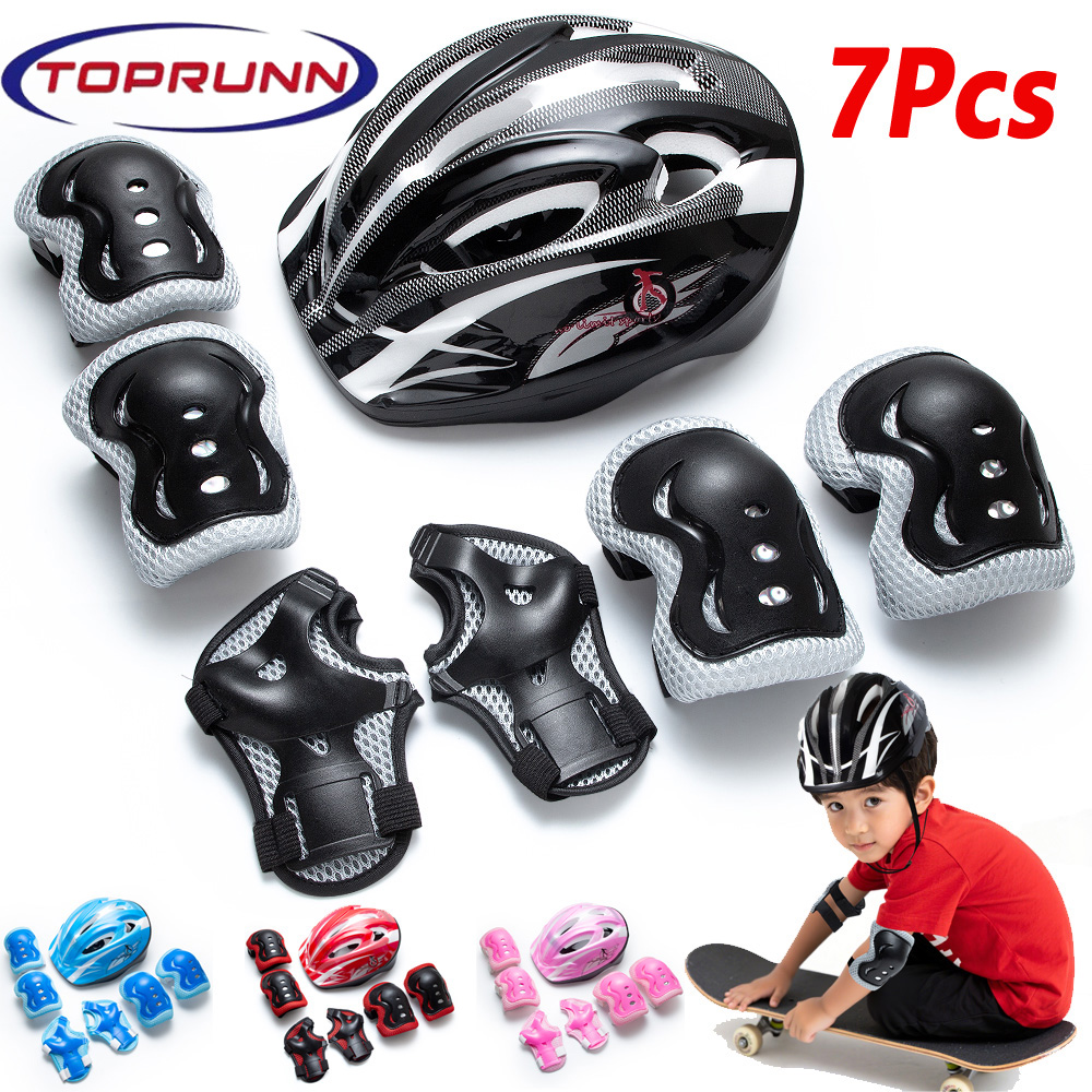 7 in 1 キッズ保護具セット（スポーツヘルメット、膝・肘 - Cycling Safety Gear For Kids のレビューと価格