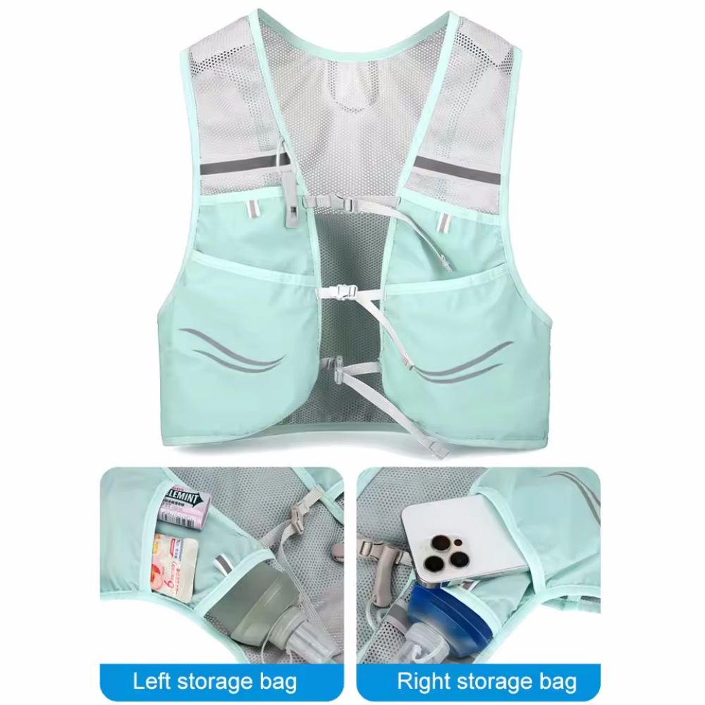 反射ランニングベスト水分補給ランニングチェストバッグ超軽量サ - Reflective Cycling Vest のレビューと価格