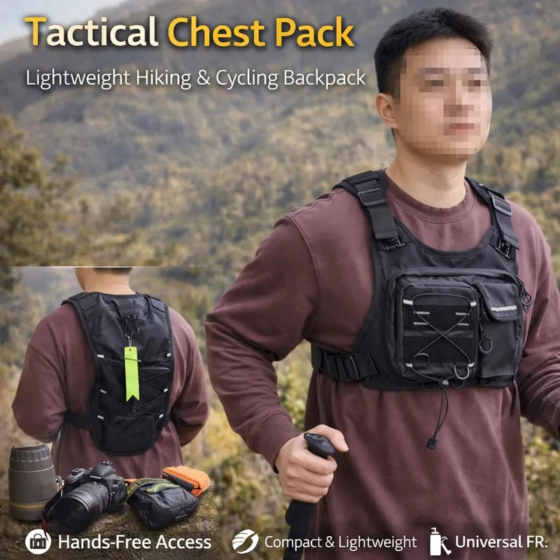 ​ 高品質タクティカルベストチェストバッグ、2Lウォーターブ - Reflective Cycling Vest のレビューと価格