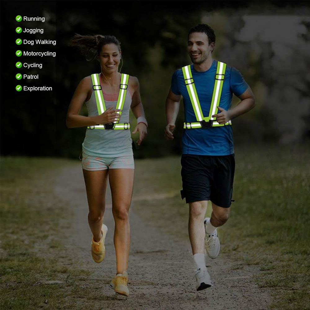 1 個のナイトランニングベスト高視認性反射性、通気性調節可能 - Reflective Cycling Vest のレビューと価格