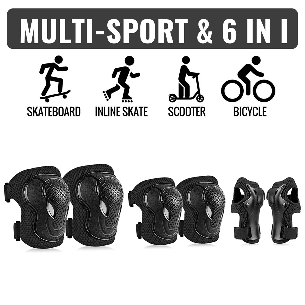 GOMOREON 6 ピース/セット子供の安全膝パッド肘パッ - Cycling Safety Gear For Kids のレビューと価格