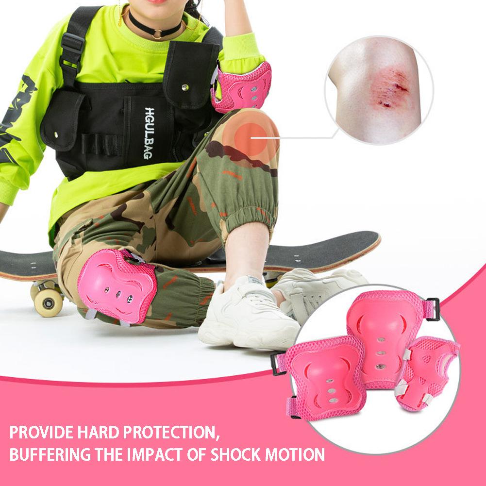 6 個の子供用保護具セット調節可能な膝肘手首パッド衝撃吸収安 - Cycling Safety Gear For Kids のレビューと価格