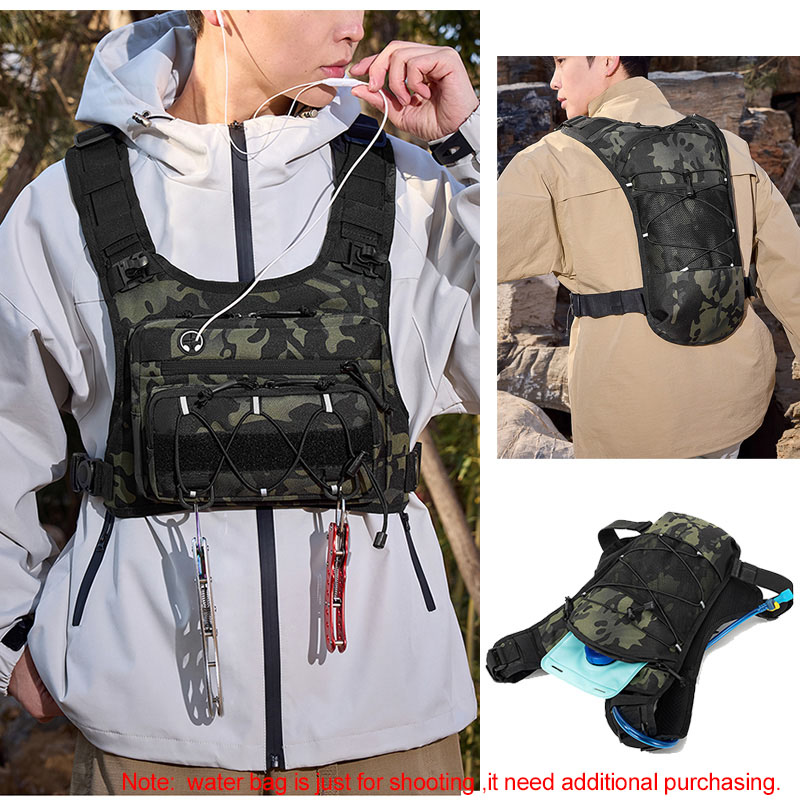 タクティカルバッグ フロントチェストリグベスト バックパック - Reflective Cycling Vest のレビューと価格