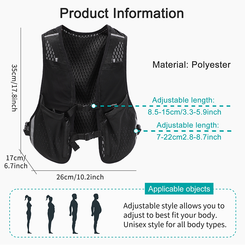 TINYAT 反射多機能ベストバッグ男性女性スポーツチェスト - Reflective Cycling Vest のレビューと価格