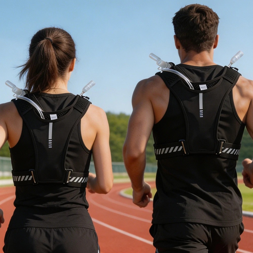 新しいファッションスポーツ反射ダブルショルダーベストパック大 - Reflective Cycling Vest のレビューと価格
