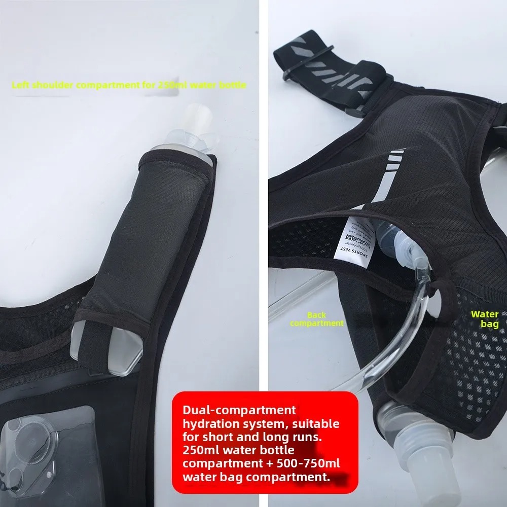 新しいファッションスポーツ反射ダブルショルダーベストパック大 - Reflective Cycling Vest のレビューと価格