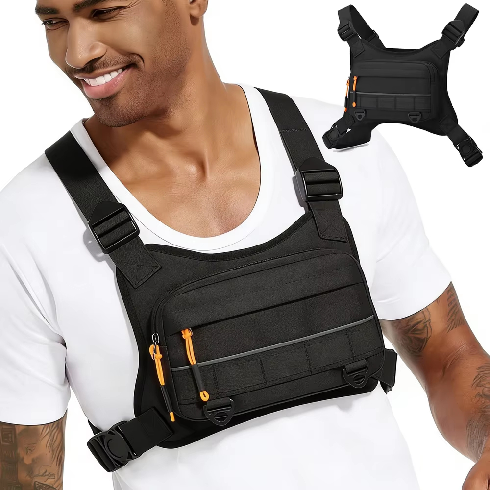 サイクリングフロントチェストベスト戦術バックパックキャンプ登 - Reflective Cycling Vest のレビューと価格